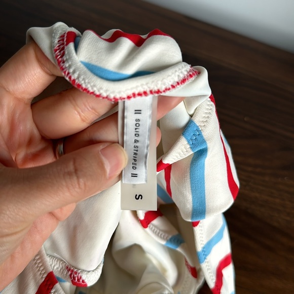 SOLID & STRIPED SWIMSUIT - Picture 5 of 5